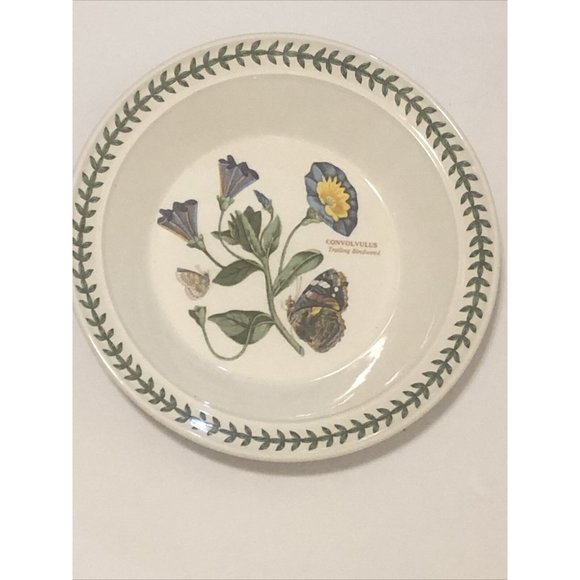 Portmeirion Rim Soup Bowl Botanic Garden Trailing Bindweed Made In England - Picture 1 of 5